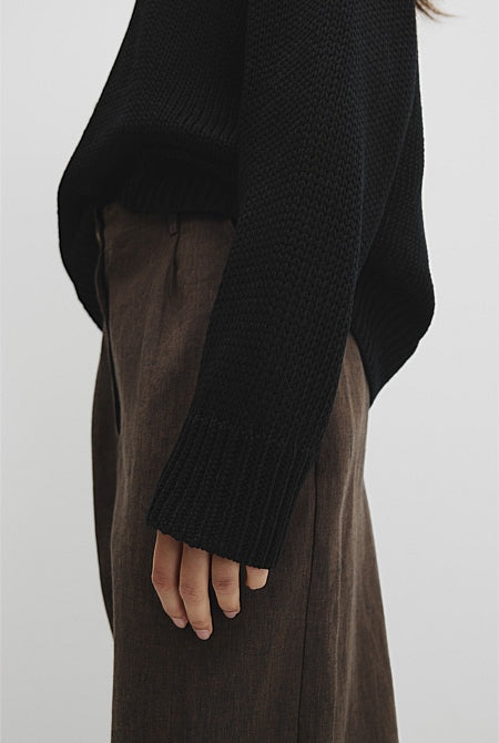 Organically Grown Cotton Tape Yarn Sweater