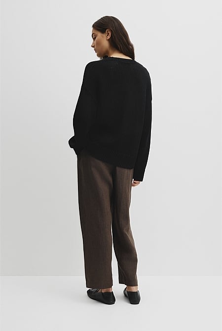 Organically Grown Cotton Tape Yarn Sweater