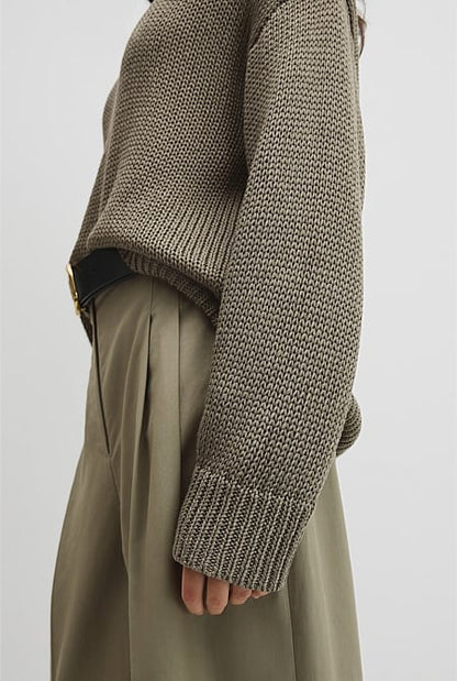 Organically Grown Cotton Tape Yarn Sweater