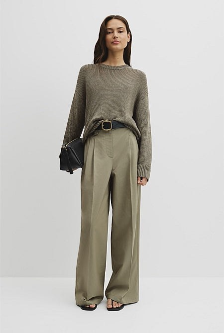 Organically Grown Cotton Tape Yarn Sweater