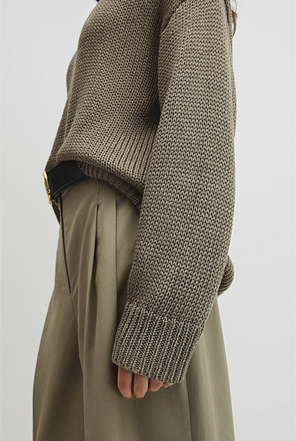 Organically Grown Cotton Tape Yarn Sweater
