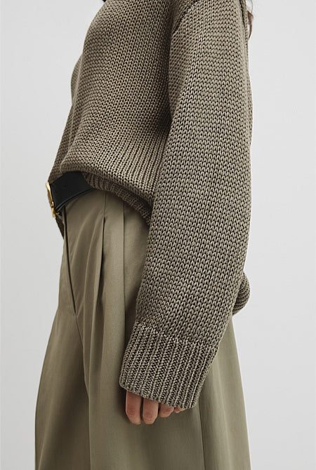 Organically Grown Cotton Tape Yarn Sweater