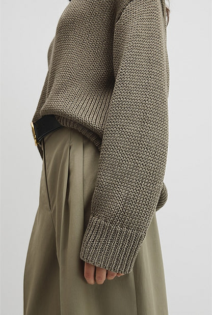 Organically Grown Cotton Tape Yarn Sweater