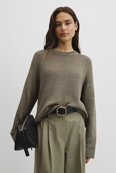 Organically Grown Cotton Tape Yarn Sweater