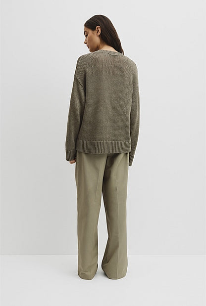 Organically Grown Cotton Tape Yarn Sweater