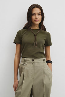 Australian Cotton Blend Fitted T-Shirt