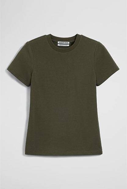 Australian Cotton Blend Fitted T-Shirt