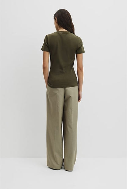 Australian Cotton Blend Fitted T-Shirt