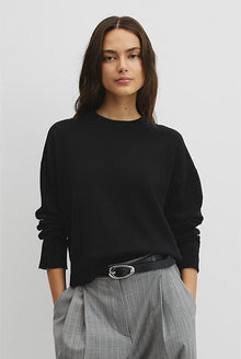 Cotton Linen Crew Neck Knit