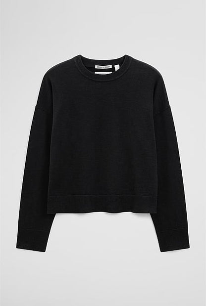 Cotton Linen Crew Neck Knit