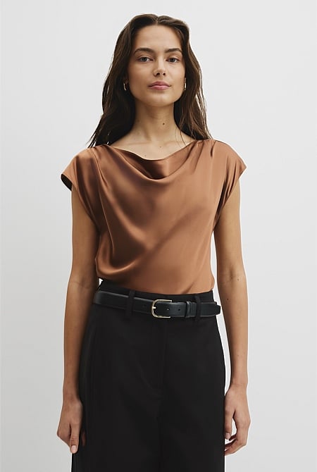 Satin Shell Top