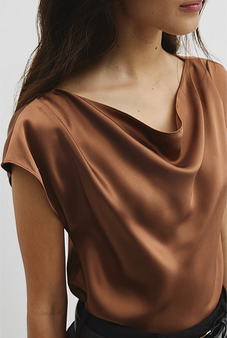 Satin Shell Top