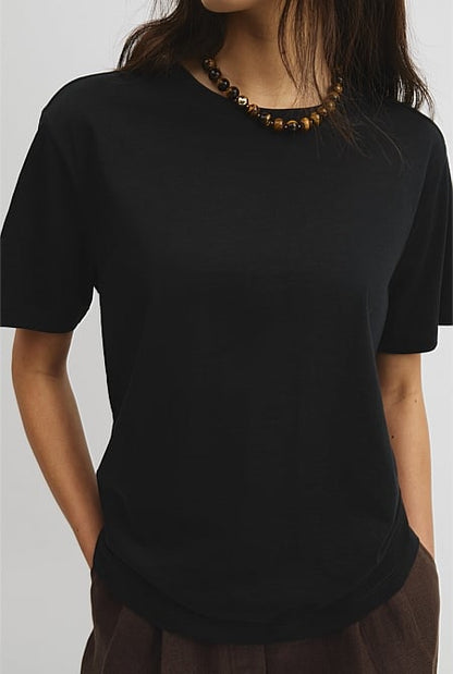 Textured Short Sleeve Slub T-Shirt