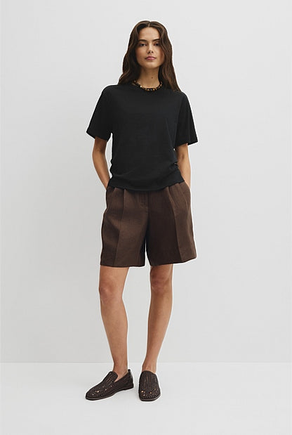 Textured Short Sleeve Slub T-Shirt