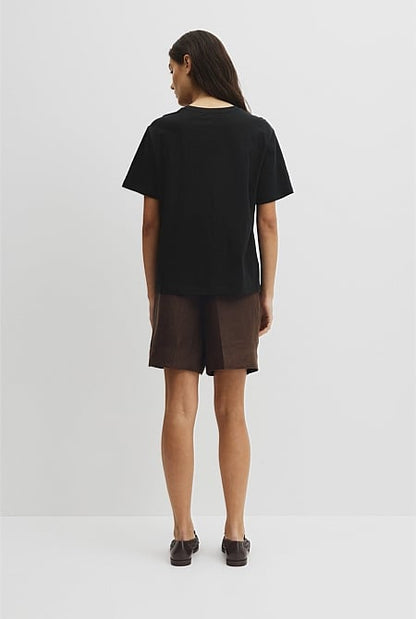 Textured Short Sleeve Slub T-Shirt
