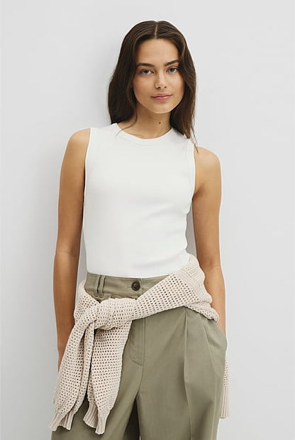 Australian Cotton High Neck Tank