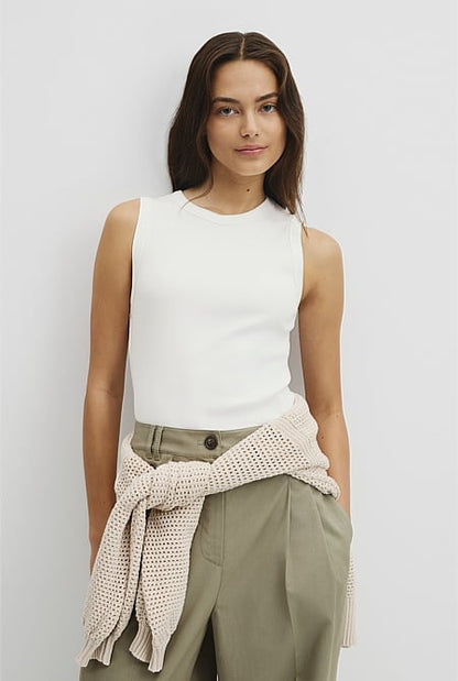 Australian Cotton High Neck Tank