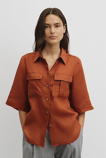Ramie Utility Blouse