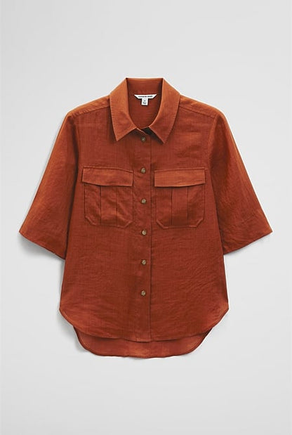 Ramie Utility Blouse