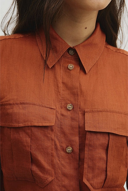 Ramie Utility Blouse