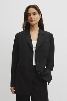 Wool Blend Tailored Blazer