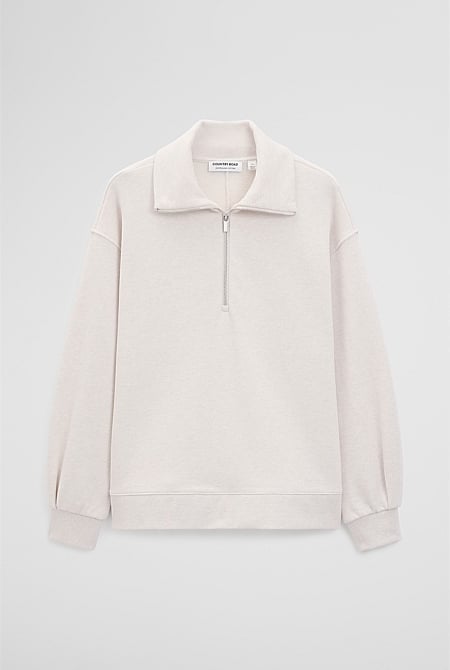 Australian Cotton Funnel Neck Sweat