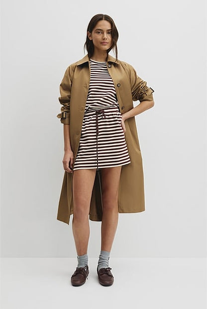 Australian Cotton Blend Stripe Jersey Skirt