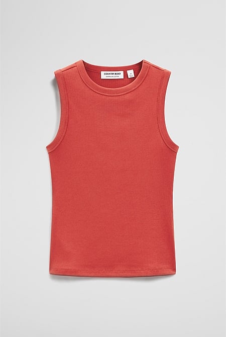 Australian Cotton High Neck Tank