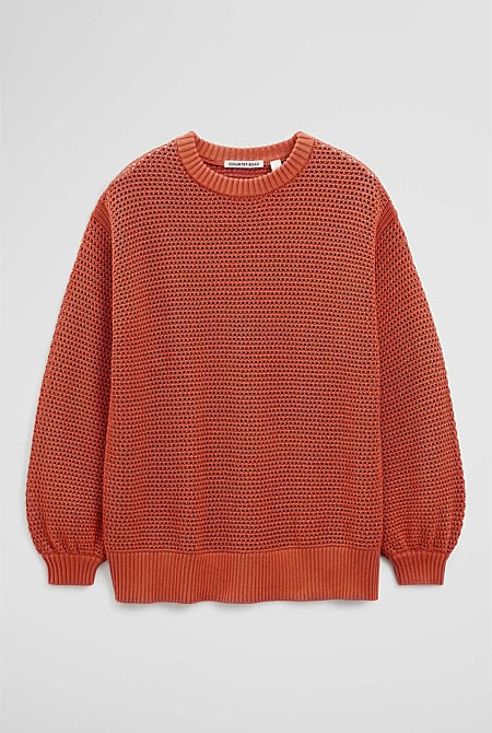 Longsleeve Relaxed Crochet Knit