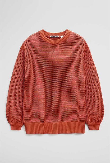 Longsleeve Relaxed Crochet Knit