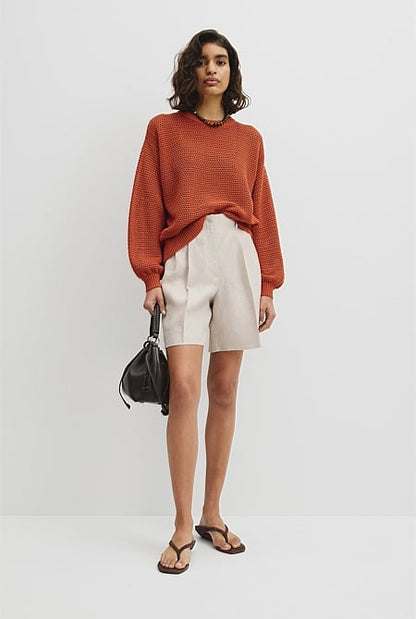 Longsleeve Relaxed Crochet Knit