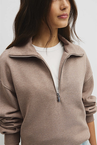 Australian Cotton Funnel Neck Sweat