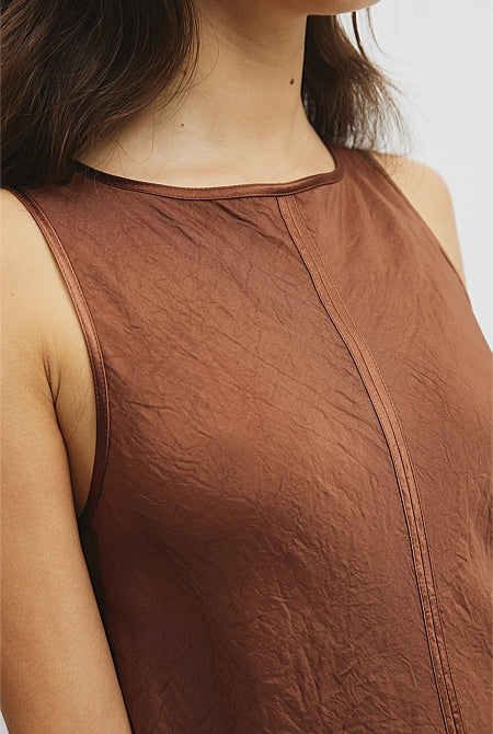 Boat Neck Bias Dress