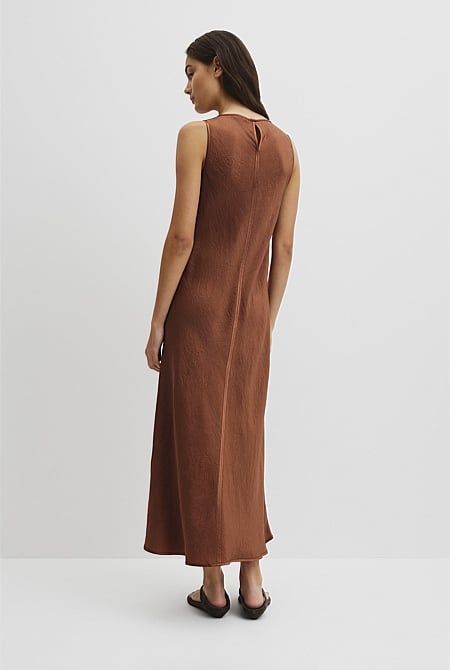 Boat Neck Bias Dress
