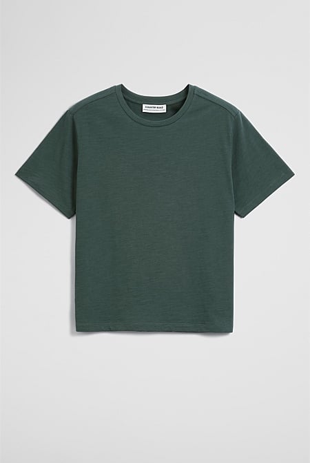 Textured Short Sleeve Slub T-Shirt
