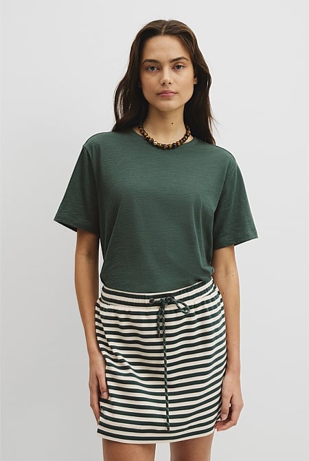 Textured Short Sleeve Slub T-Shirt