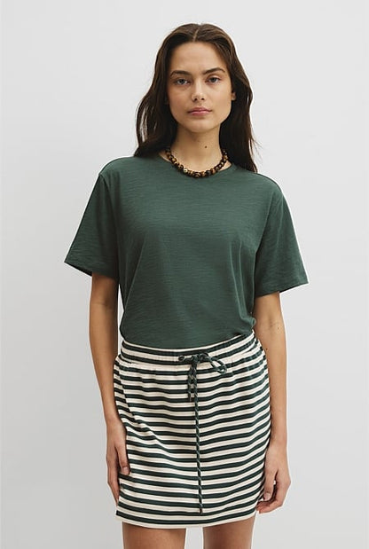 Textured Short Sleeve Slub T-Shirt