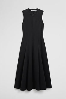 Panel Zip Neck Ponte Dress