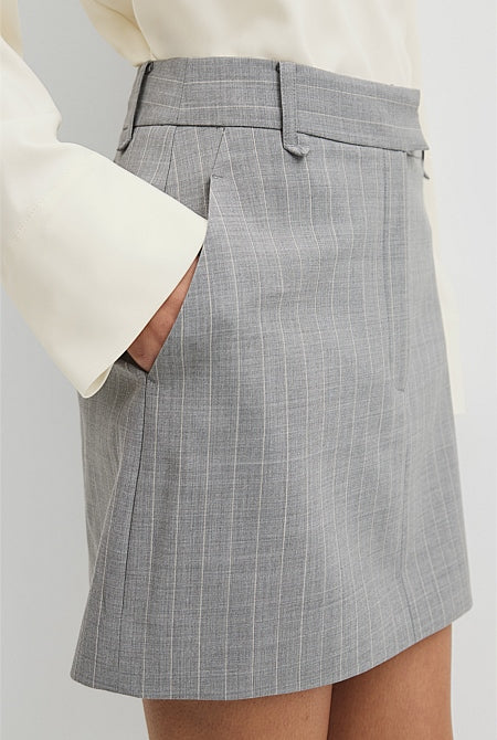 Pinstripe Mini Skirt
