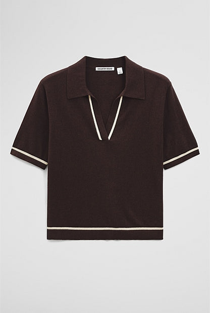 Cashmere Blend Short Sleeve Knit
