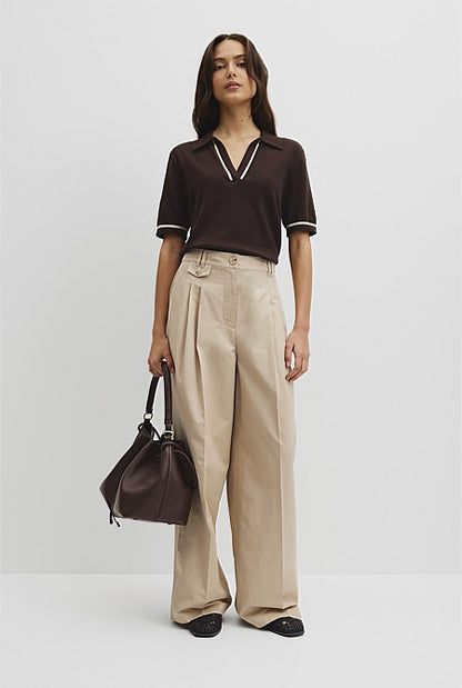 Cashmere Blend Short Sleeve Knit