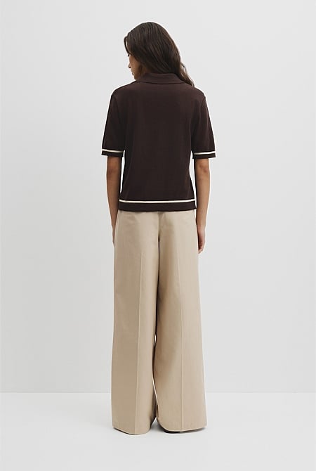 Cashmere Blend Short Sleeve Knit