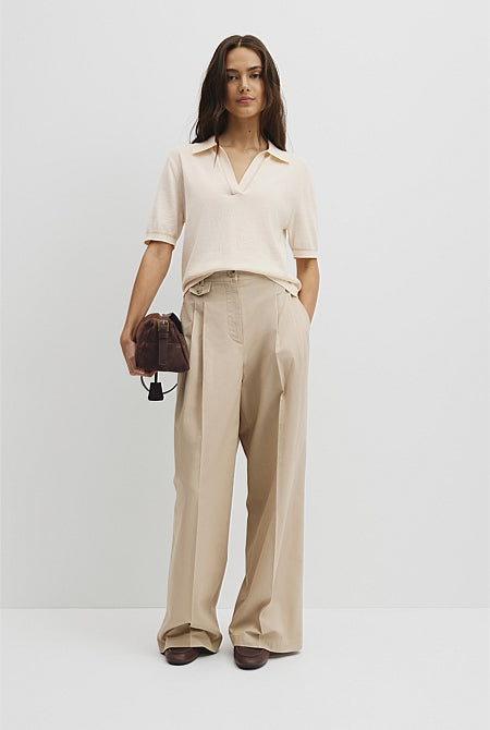 Cashmere Blend Short Sleeve Knit