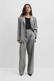 Wool Blend Tailored Pinstripe Pant