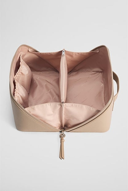 Branded Detail Large Convertible Cosmetic Case