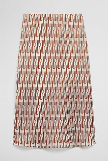 Print Bias Midi Skirt
