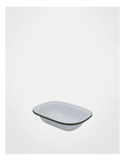 Enamel Oblong Pie Dish 20cm