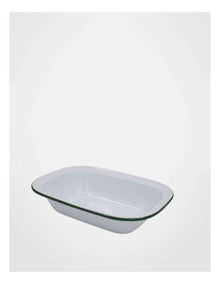 Enamel Oblong Pie Dish 28cm