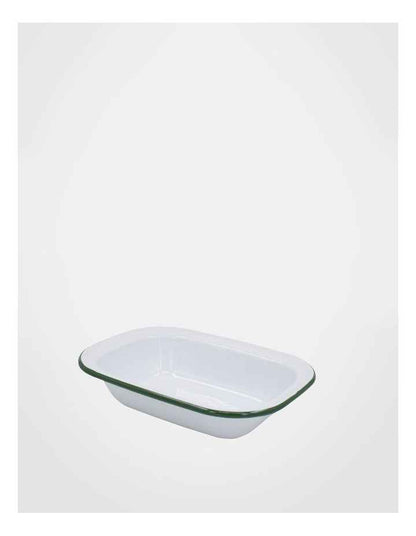 Enamel Oblong Pie Dish 24cm