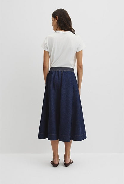 Soft Denim Cargo Skirt